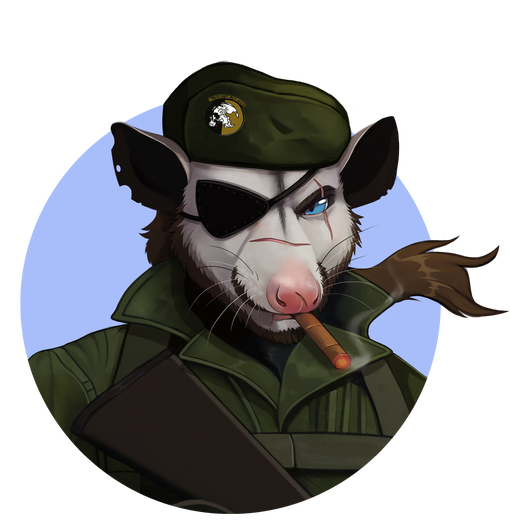 Example of a halfbody art of a furry